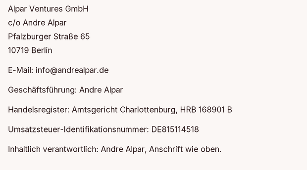 Impressum Daten